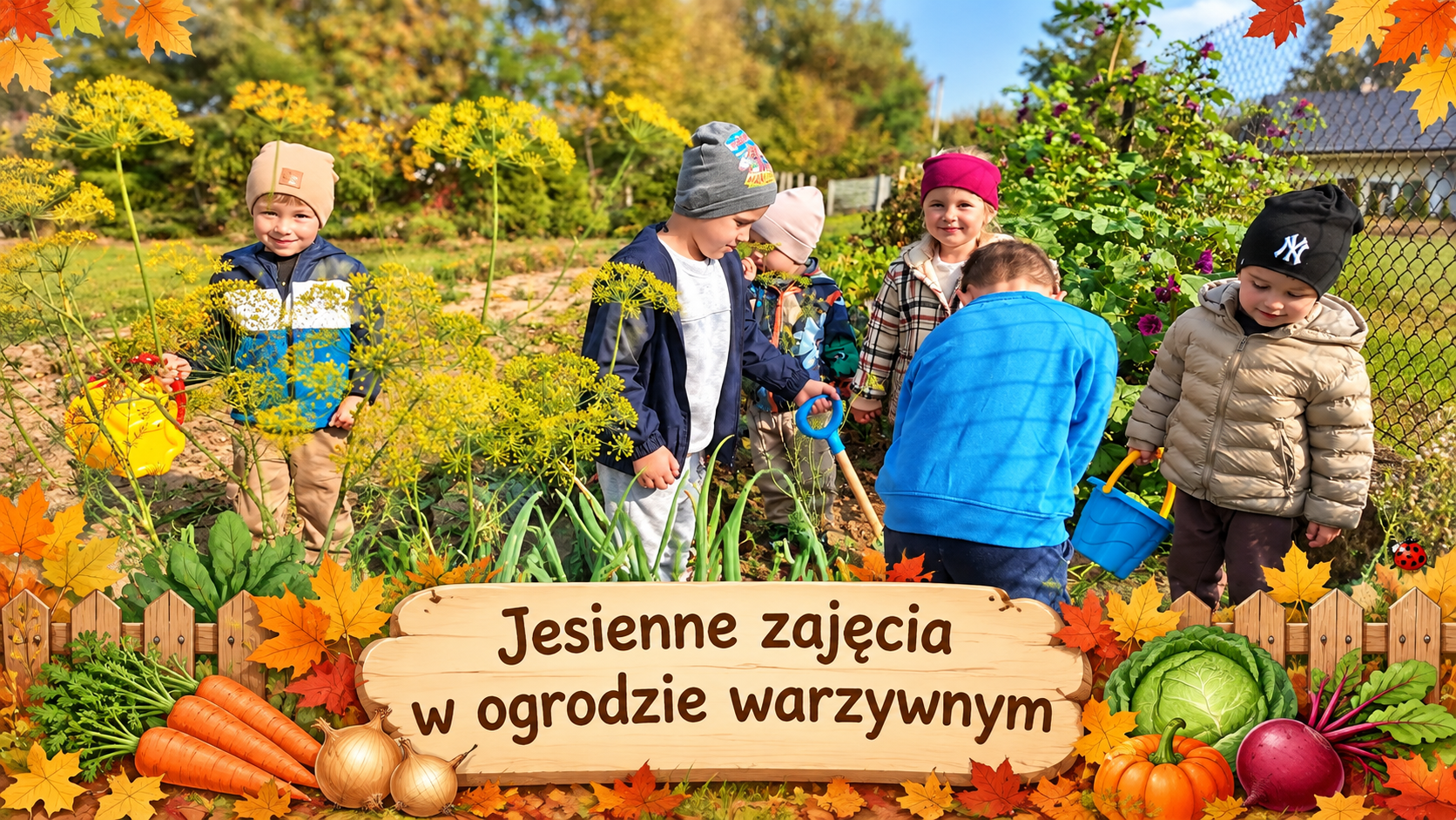 Jesienne zajęcia w ogrodzie warzywnym